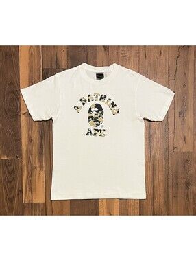 A Bathing Ape Psyche Camo Tee Shirt Medium White